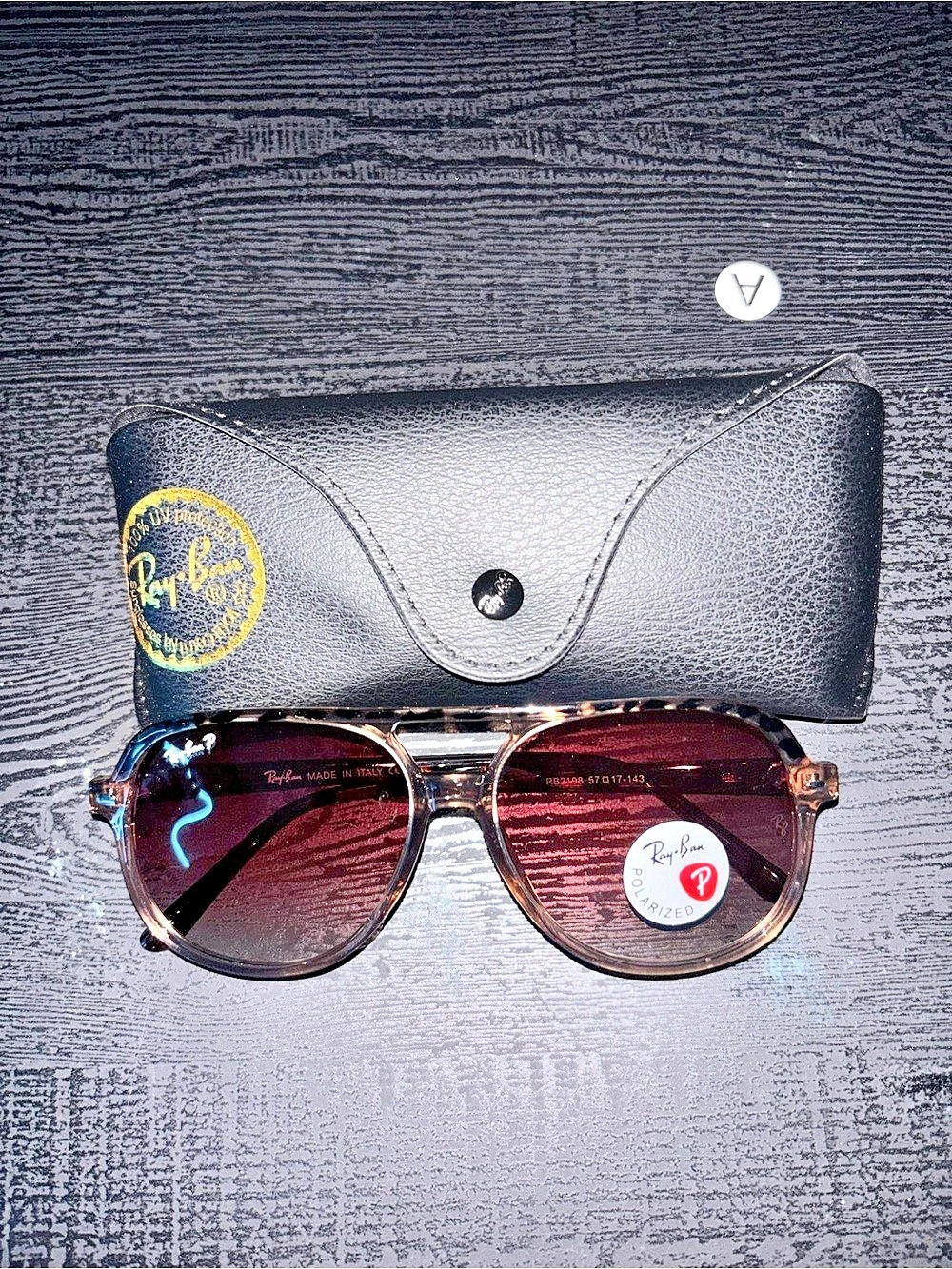 Ray-Ban Frank Square Sunglasses Black & Brown